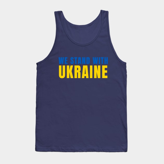 WE STAND WITH UKRAINE Tank Top by Jitterfly